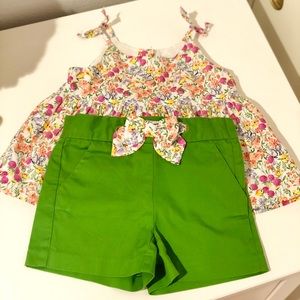 Top and shorts set for baby girl